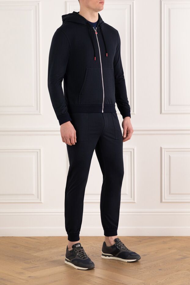 Kiton men's sports suit blue with logo 185712 - photo 3