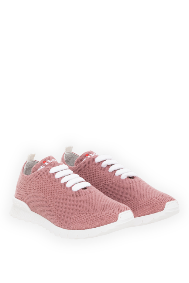 Kiton women's pink fit cashmere sneakers 185719 - photo 3