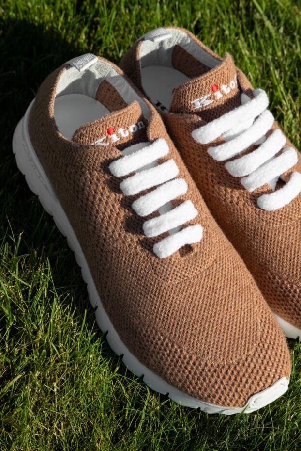 Kiton brown fit cashmere sneakers 185724 - photo 2