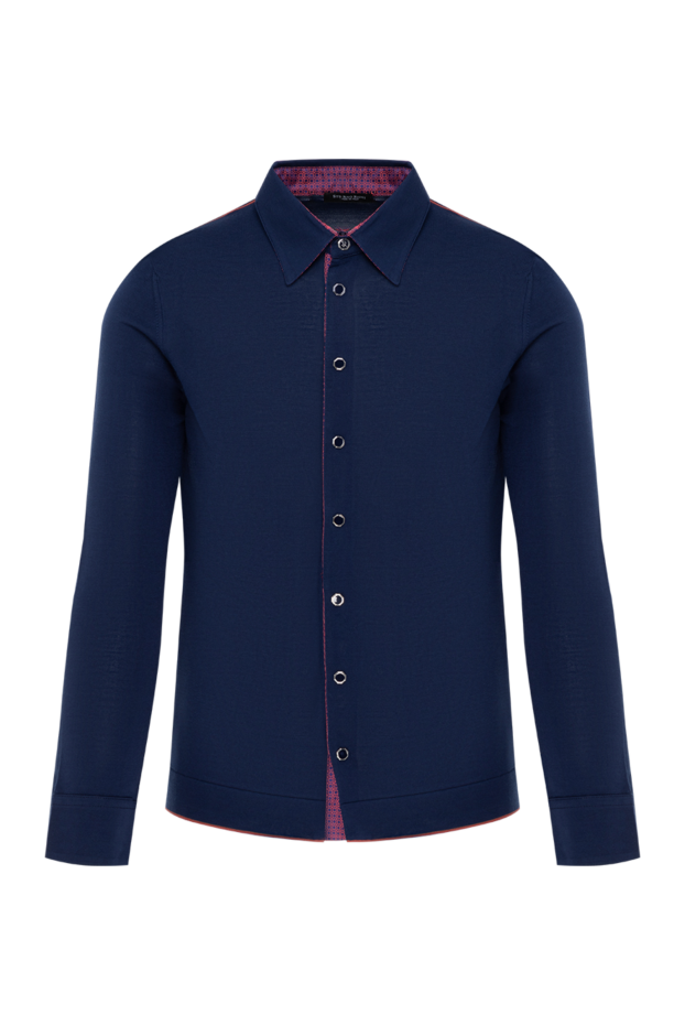 Stefano Ricci men's dark blue silk shirt 185913 - photo 1