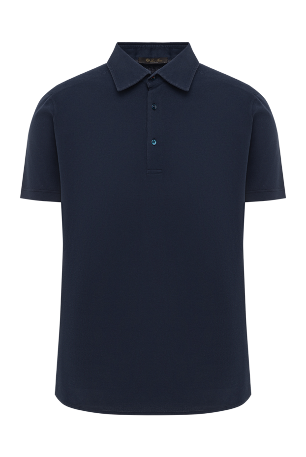 Loro Piana cotton pique polo shirt blue 185988 - photo 1