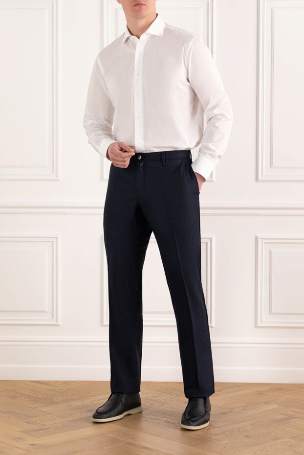 Alessandro Gherardi white cotton shirt with french collar in zephir style 186063 - photo 2