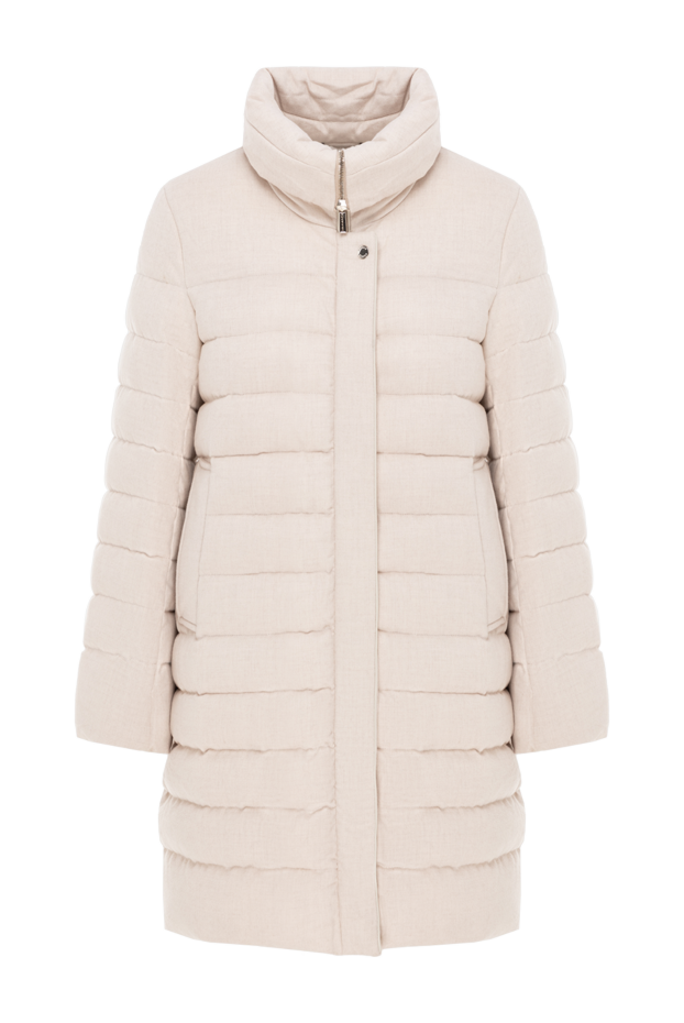 Moorer women's beige down jacket cintia with a high collar 186072 - photo 1