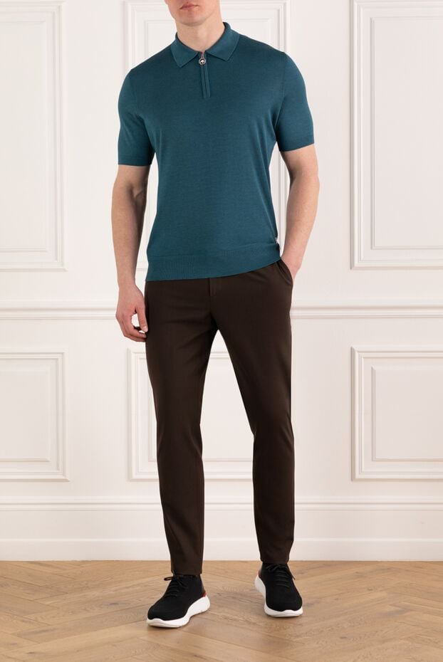 Stefano Ricci men's green knitted silk polo 186125 - photo 2
