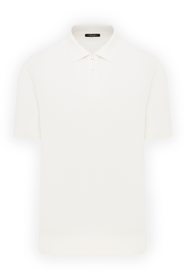 Stefano Ricci men's white cotton polo with logo 186137 - photo 1