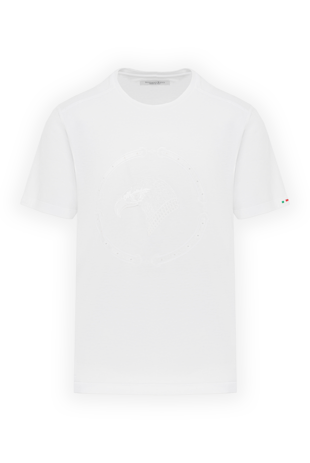 Stefano Ricci white men's cotton modal logo t-shirt 186146 - photo 1