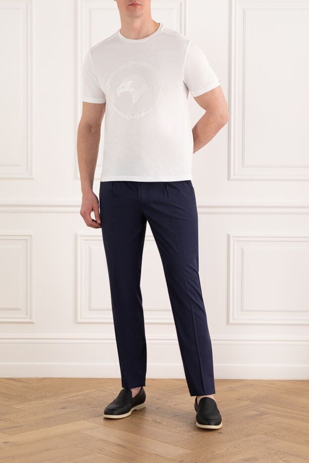 Stefano Ricci white men's cotton modal logo t-shirt 186146 - photo 2