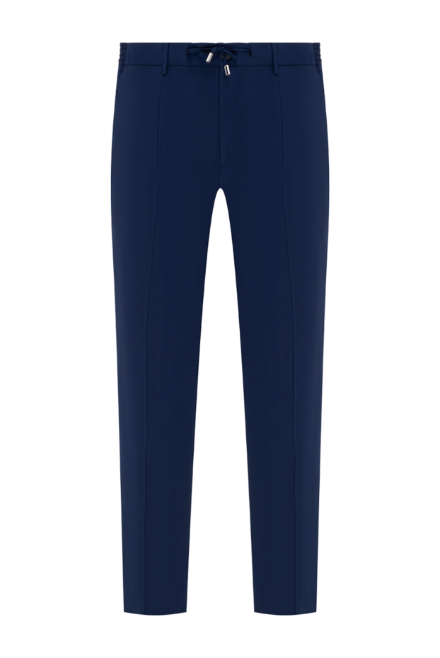 Stefano Ricci men's blue trousers with pintucks, wool 186157 - photo 1