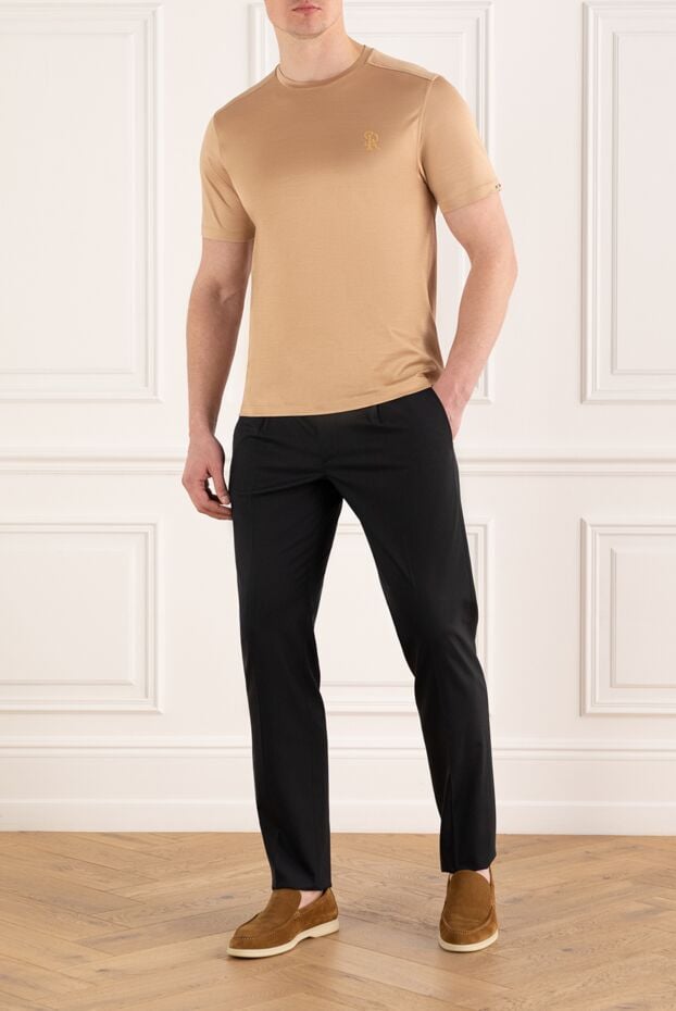 Stefano Ricci men's black woolen trousers with drawstrings 186158 - photo 2