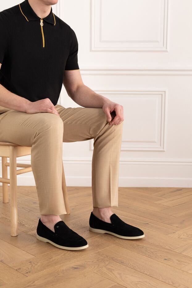 Stefano Ricci summer black loafers for men made of suede 186165 - photo 2