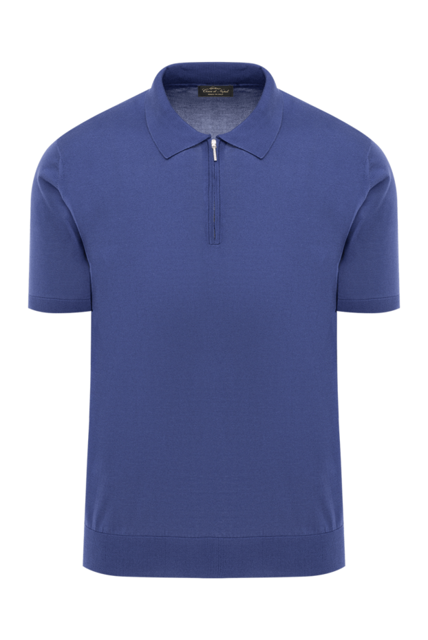 Cesare di Napoli polo shirt in a striking ultramarine color with a zip closure 186190 - photo 1