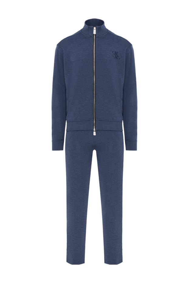 Billionaire blue men's silk and cotton tracksuit 186279 - photo 1