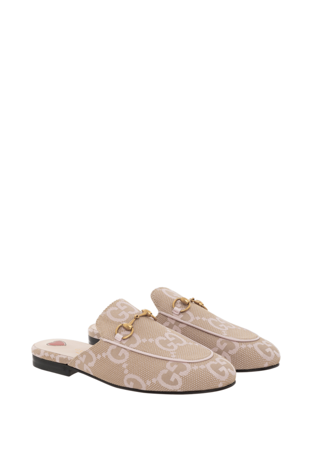 Gucci бежевые мюли princetown horsebit 186282 - фото 2