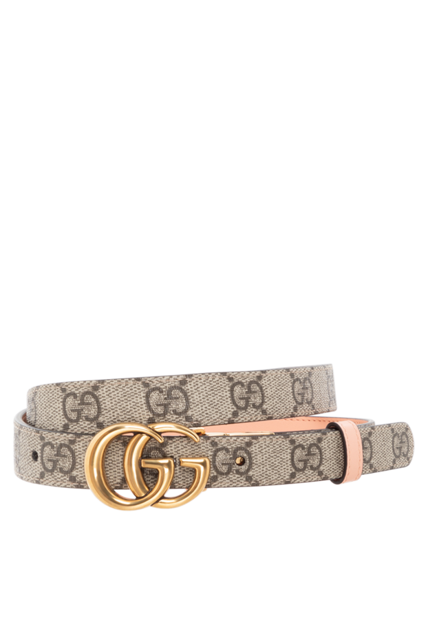 Gucci double-sided narrow belt gg marmont made of genuine leather 186286 - photo 1