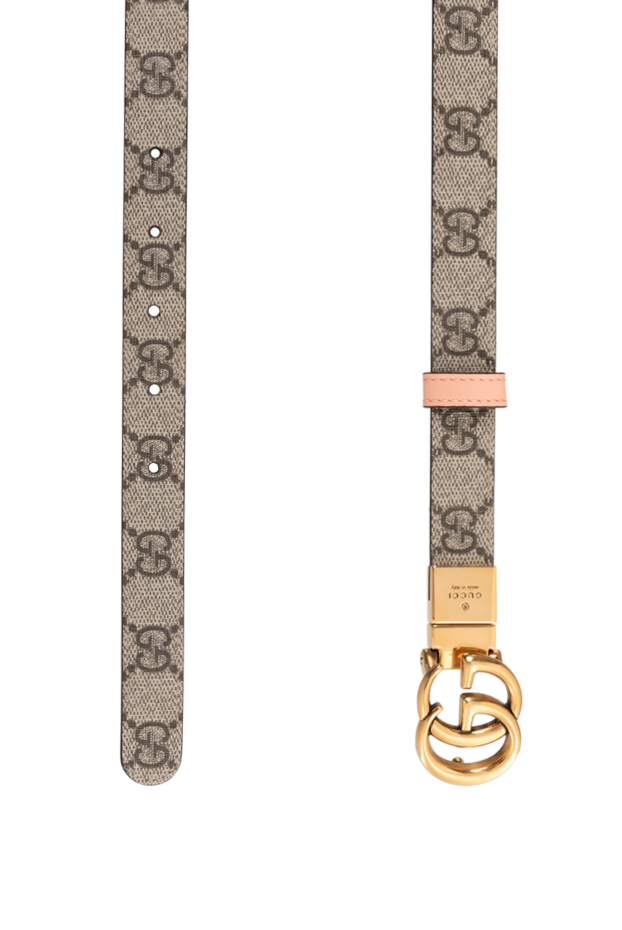 Gucci double-sided narrow belt gg marmont made of genuine leather 186286 - photo 2
