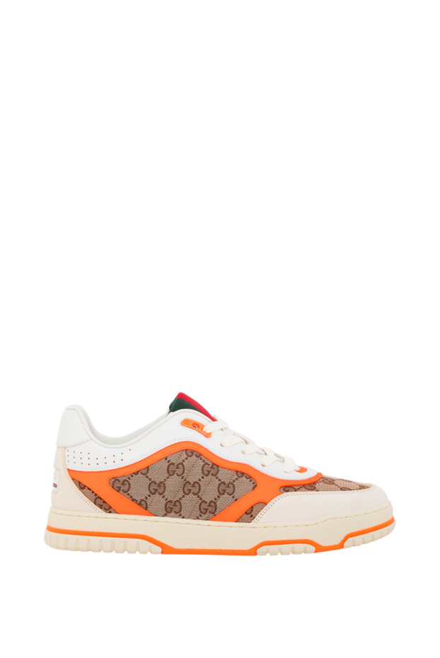 Gucci men's re-web textile sneakers, beige 186291 - photo 1