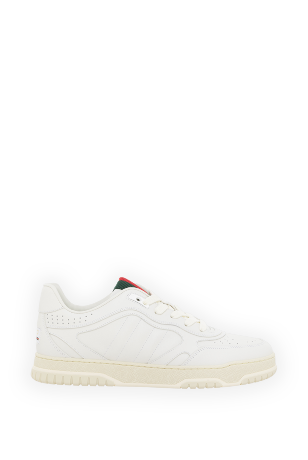 Gucci white men's sneakers re-web made of genuine leather 186292 - photo 1