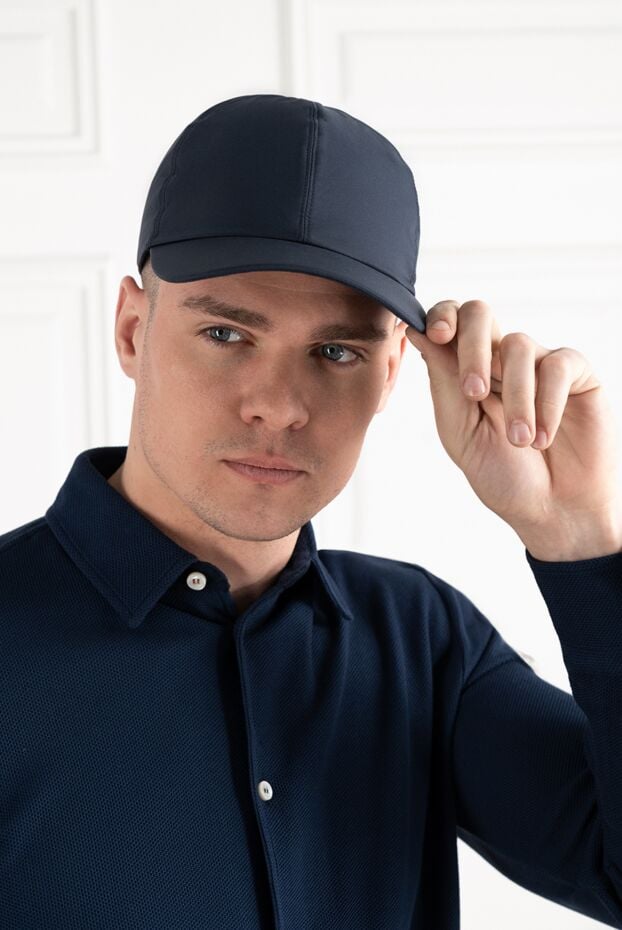 Loro Piana men's fur baseball cap blue 186346 - photo 2