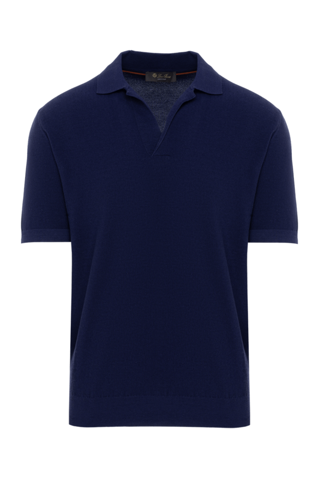 Loro Piana empire polo shirt without buttons, blue 186349 - photo 1