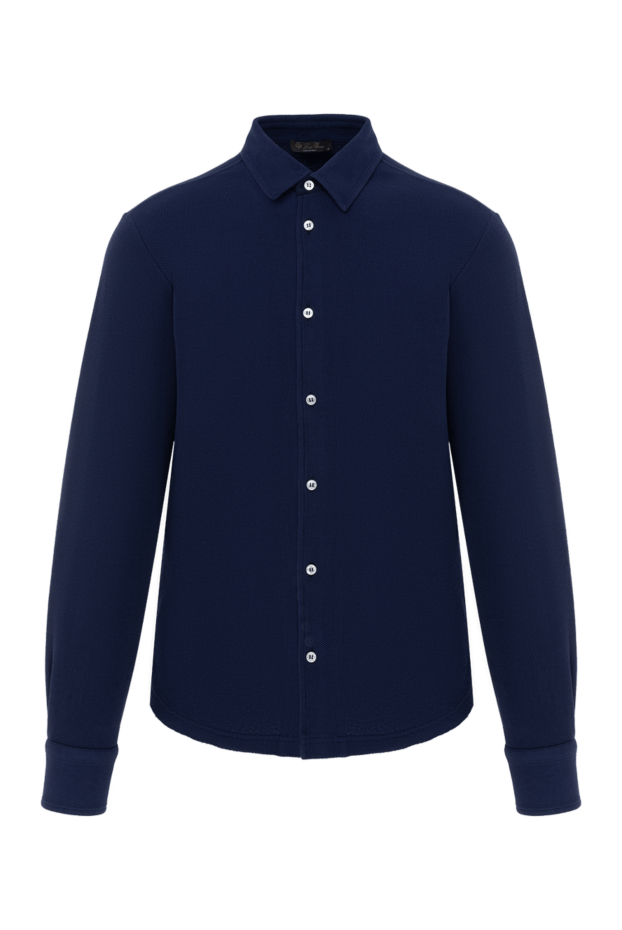 Loro Piana dark blue men's cotton shirt 186353 - photo 1