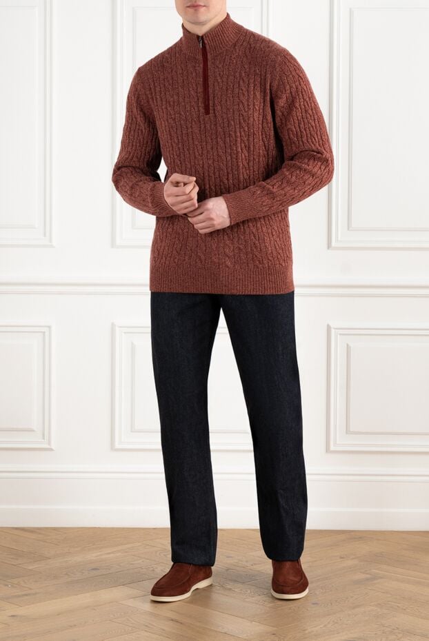 Loro Piana treccia cashmere jumper red 186356 - photo 3