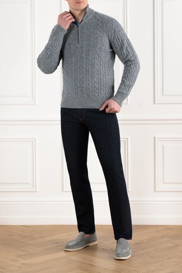 Loro Piana gray cashmere tee for men 186357 - photo 3