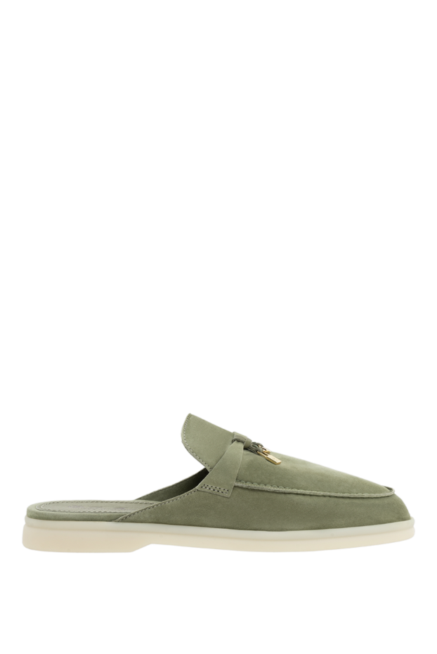 Loro Piana mules in the style of the iconic summer charms walk model green 186366 - photo 1