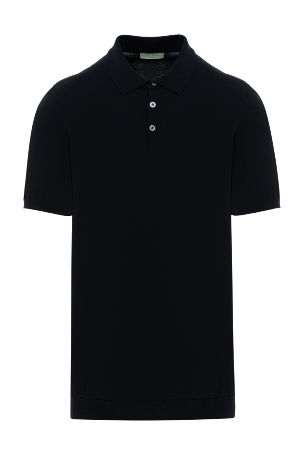 Dalmine black basic knit polo with short sleeves and a classic turn-down collar (markdown) 195796 - photo 1