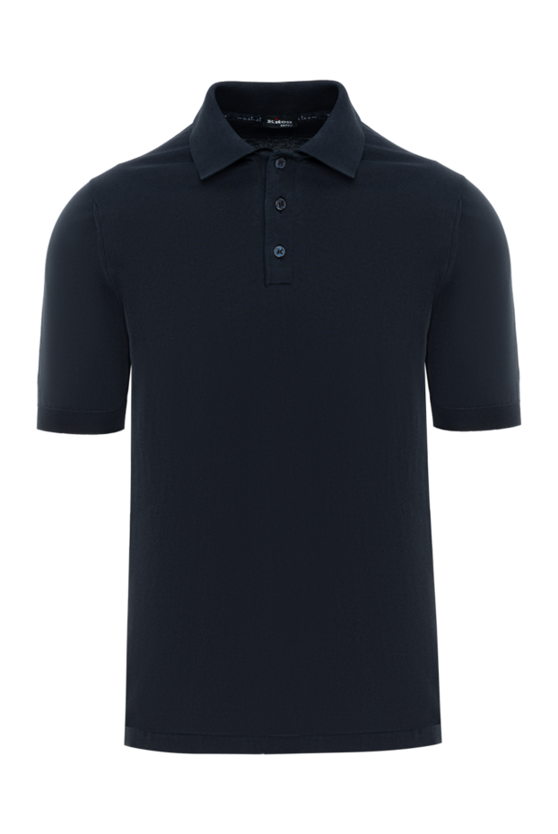 Kiton dark blue cotton jersey polo shirt with three buttons (markdown) 195658 - photo 1