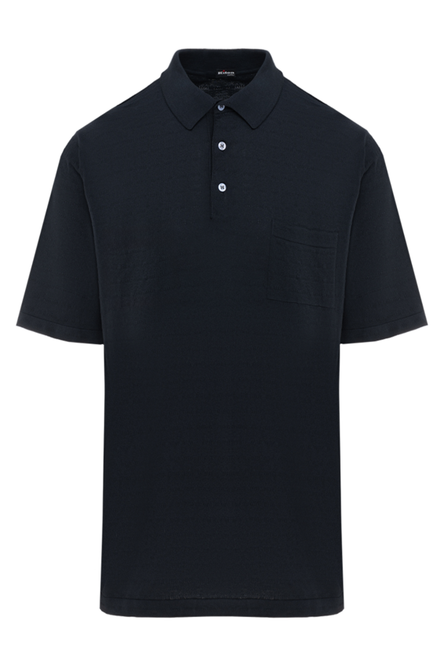 Kiton black cotton polo shirt with a neat chest pocket 186409 - photo 1