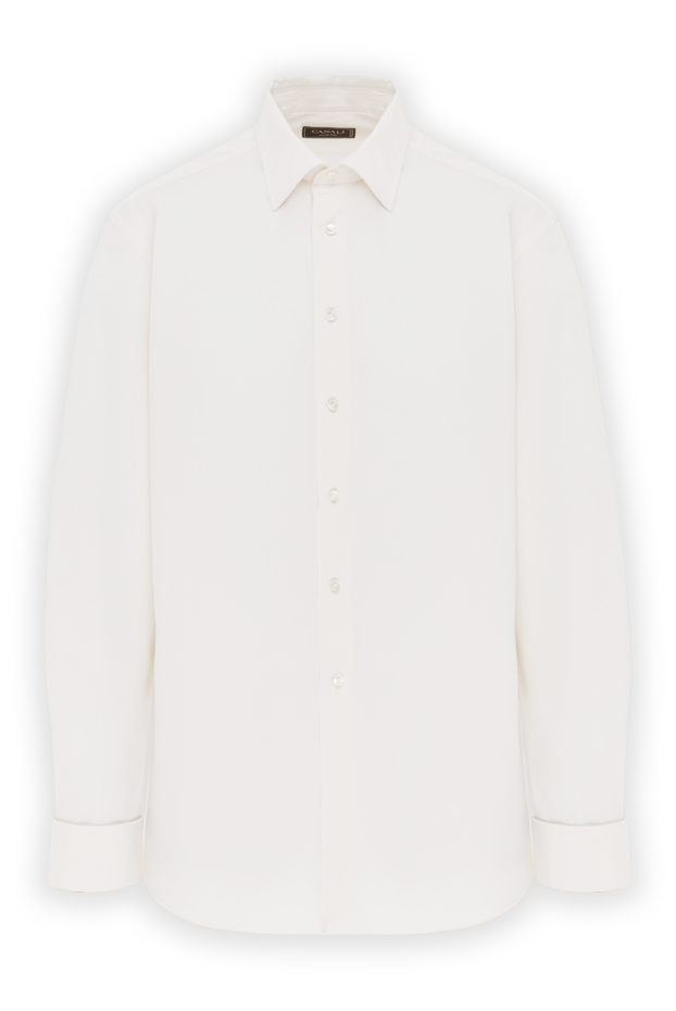 Canali classic white cotton shirt for men 186410 - photo 1
