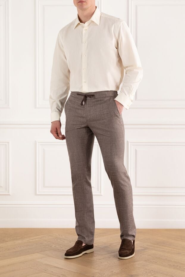 Canali classic white cotton shirt for men 186410 - photo 2