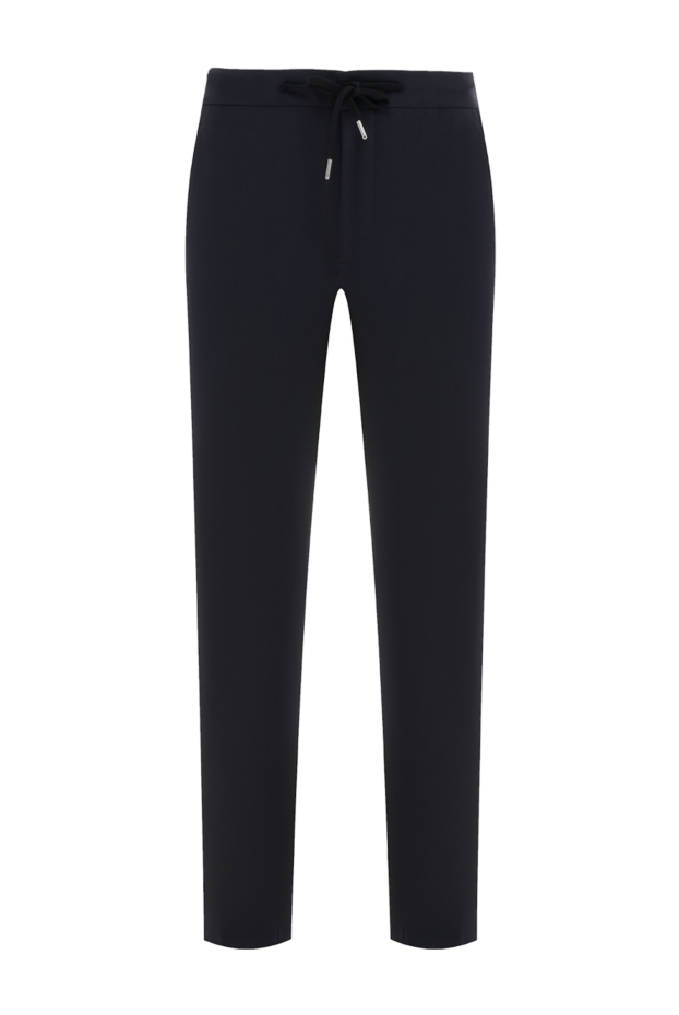 Men's blue trousers with tie - photo 1