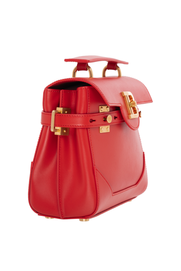 Balmain сумка b-buzz 23 из гладкой кожи красная женская 186465 - фото 3