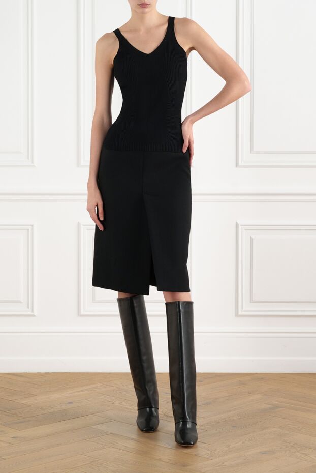 D.Exterior sleeveless viscose jersey top with textured weave 186498 - photo 2
