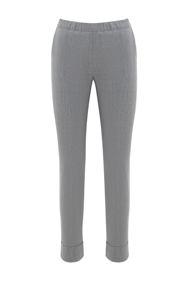D.Exterior women's gray trousers made of linen and elastane 186501 - photo 1