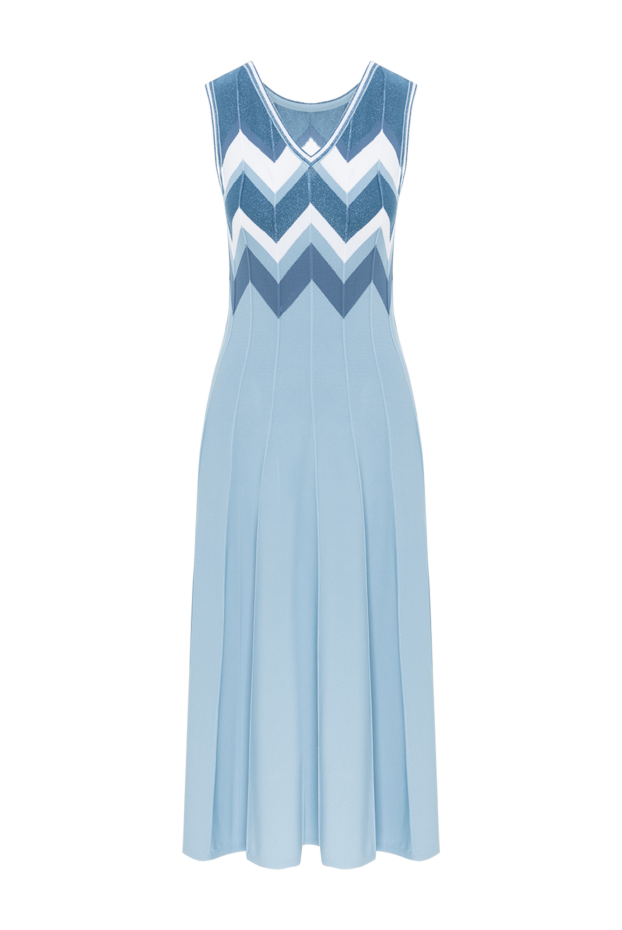 D.Exterior women's midi dress blue with v-neck 186502 - photo 1