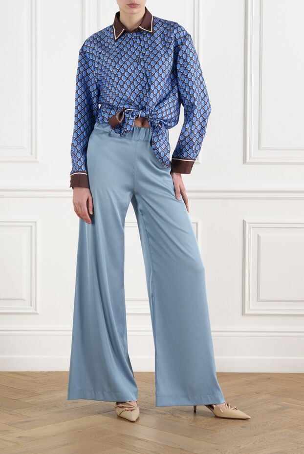 D.Exterior women's blue wide trousers 186503 - photo 2