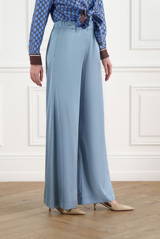 D.Exterior women's blue wide trousers 186503 - photo 3