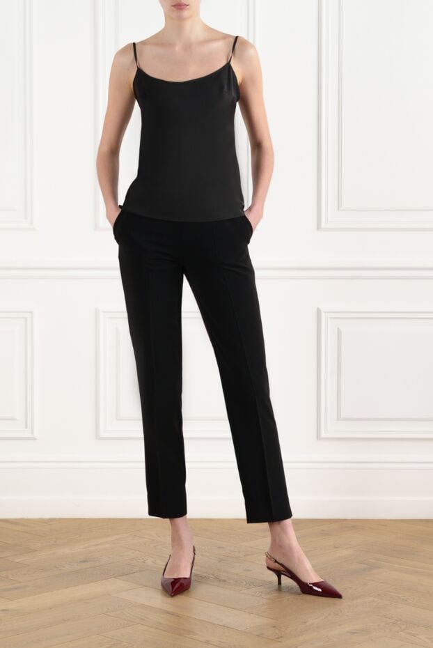 D.Exterior women's black classic trousers with elastic 186504 - photo 2