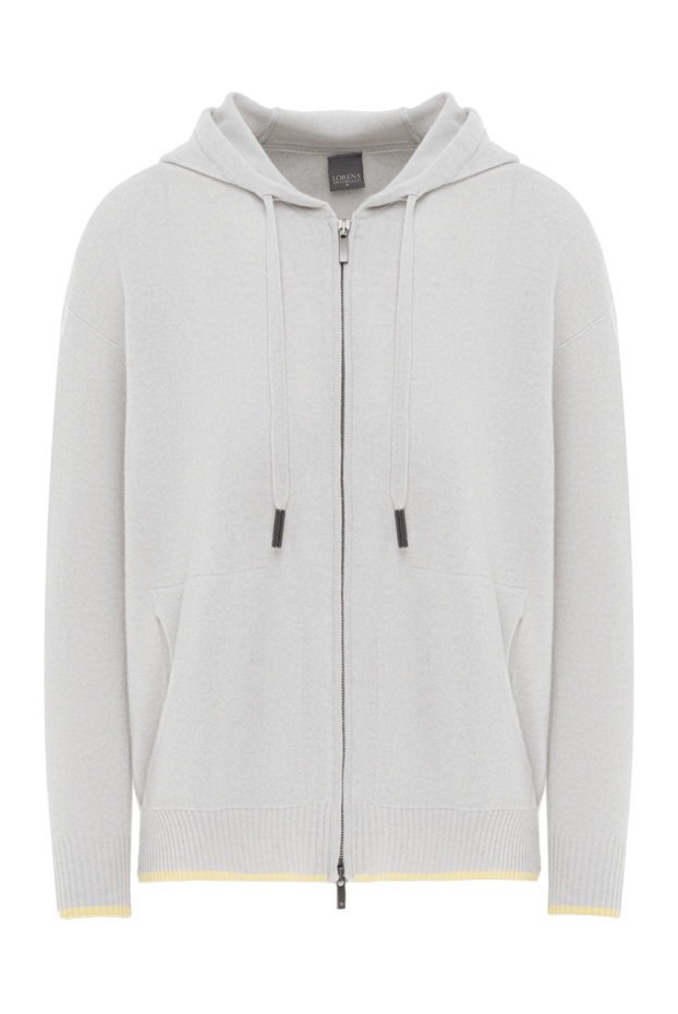 Gray cashmere zip hoodie - photo 1
