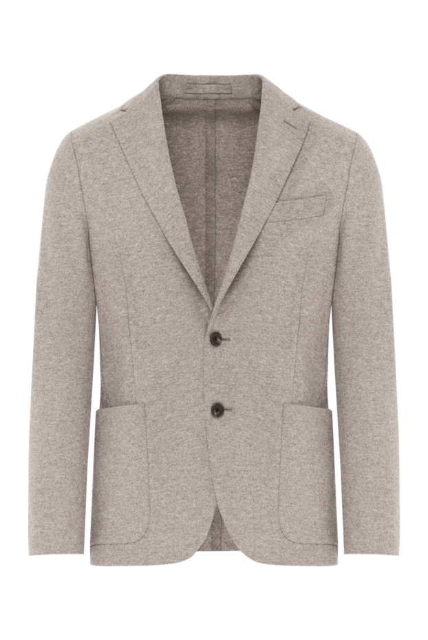 Beige jacket of six with patch pockets - photo 1