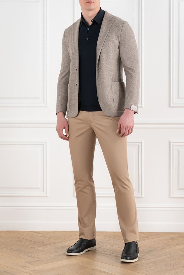 Beige jacket of six with patch pockets - photo 2