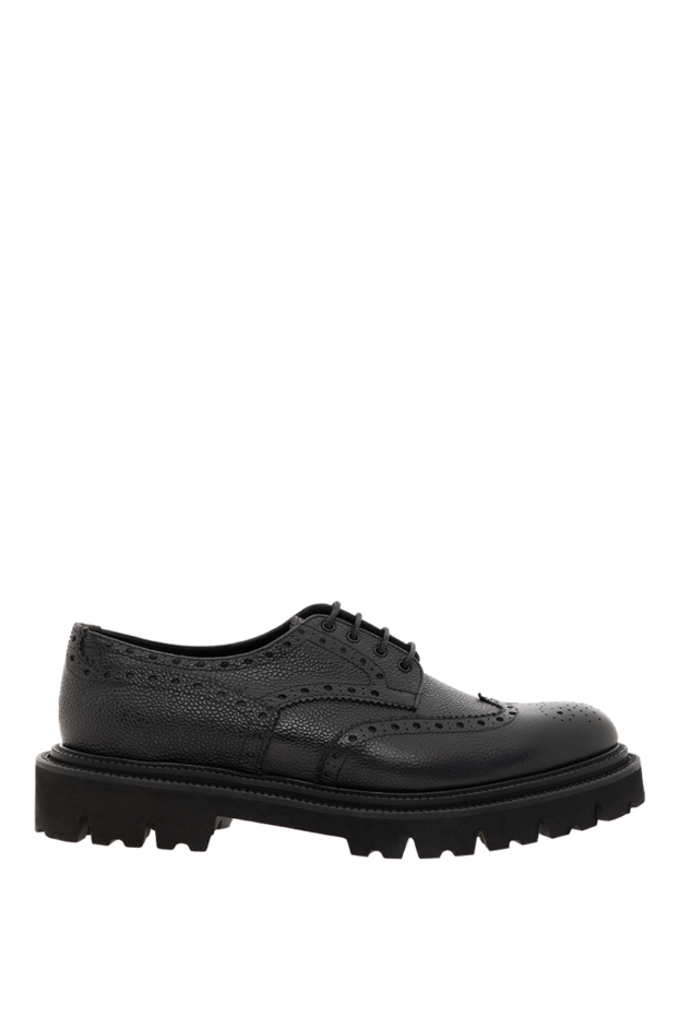 Corneliani men's black calfskin derby shoes 186576 - photo 1