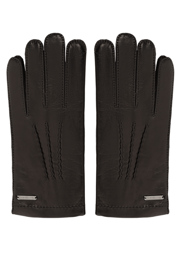 Men's brown nappa leather gloves - photo 1