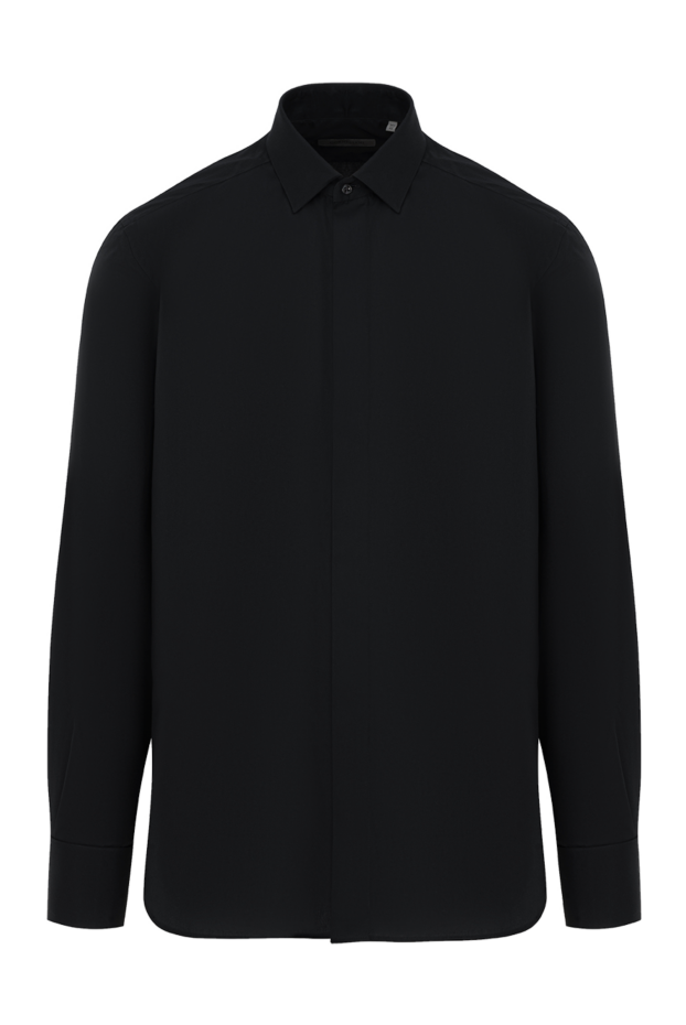 Corneliani men's shirt with hidden buttons, black 186587 - photo 1