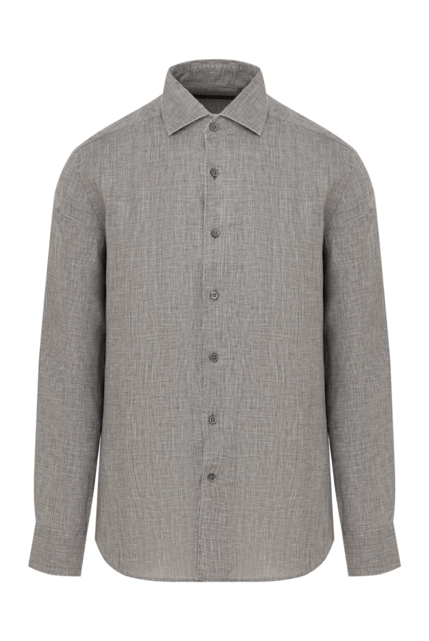 Corneliani gray linen shirt for men 186588 - photo 1