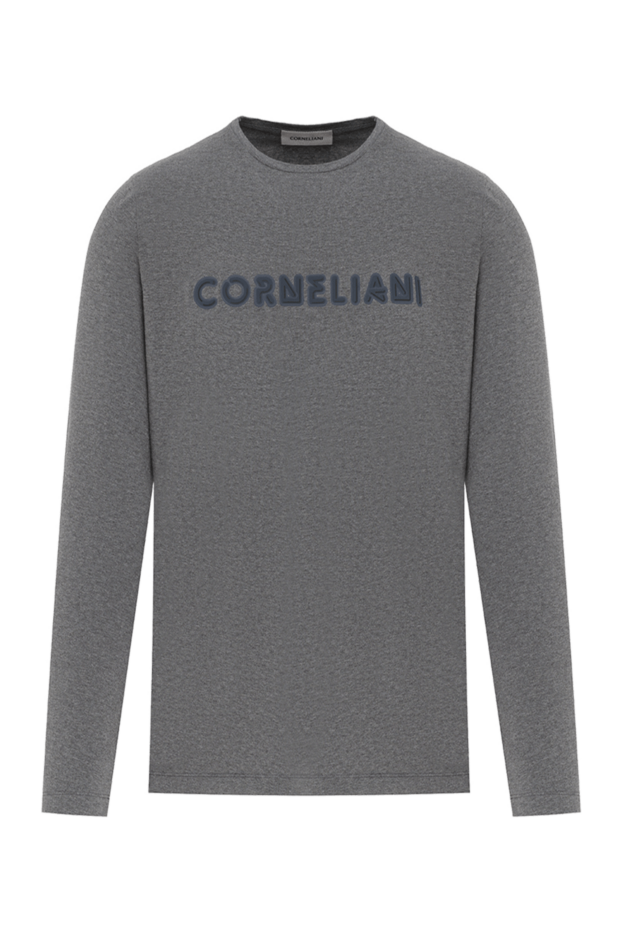Corneliani men's gray cotton sweatshirt with logo 186628 - photo 1