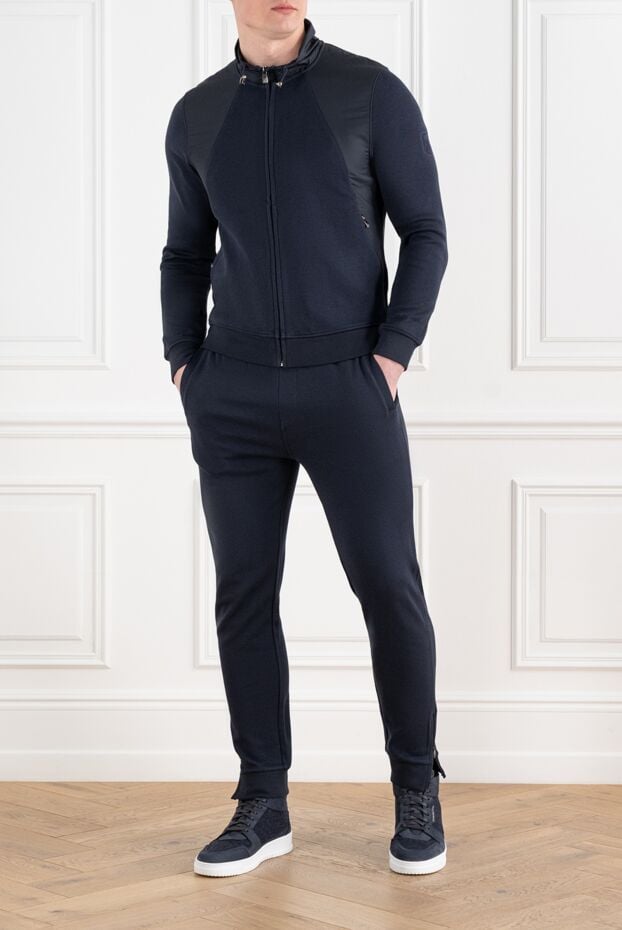 Corneliani men's blue tracksuit with black inserts 186643 - photo 2