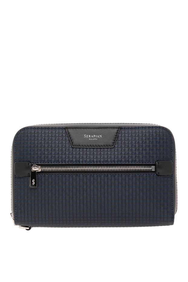 Serapian clutch in ocean blue stepan with black leather details 186659 - photo 1